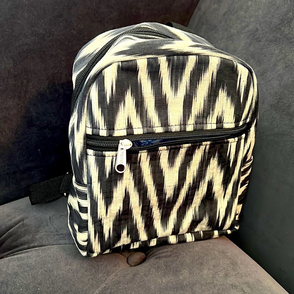 Handmade mini ikat backpack